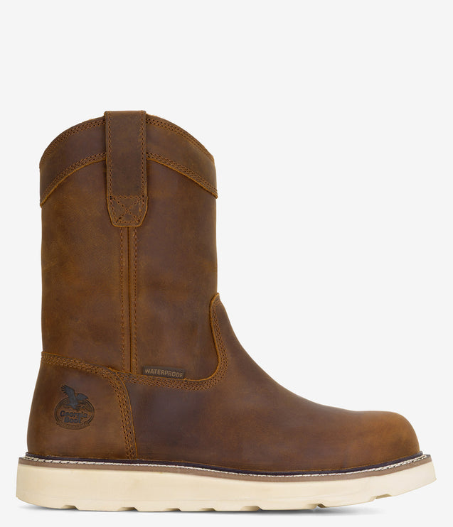Georgia Boot Core 37 10" Steel Toe Waterproof Pull-On Wedge Boot - Brown