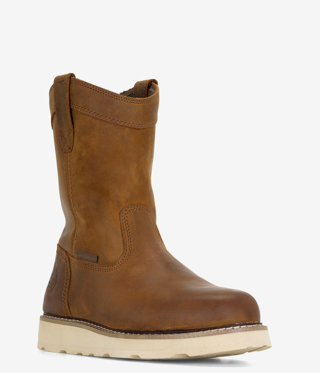Georgia Boot Core 37 10" Waterproof Pull-On Wedge Boot - Brown