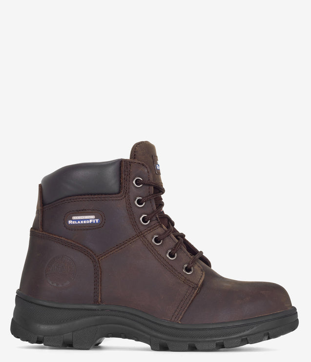 Skechers Work Workshire Peril Relaxed Fit Safety Toe Boot - Brown