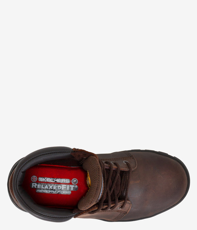 Skechers Work Workshire Peril Relaxed Fit Safety Toe Boot - Brown