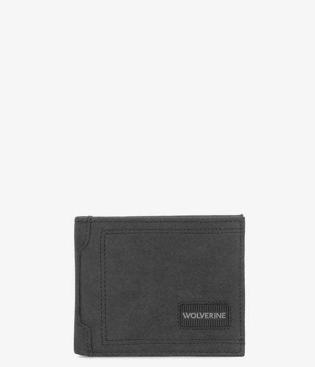 Wolverine Rugged Bifold Leather Wallet - Black