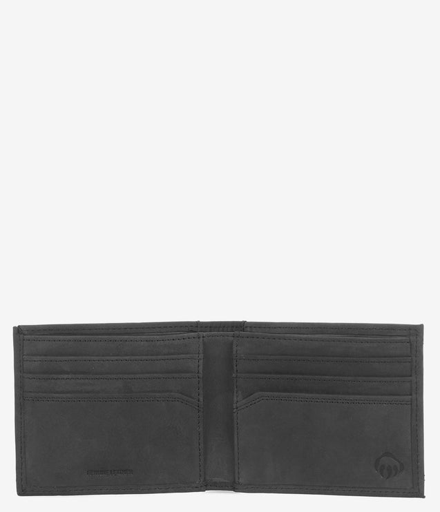 Wolverine Rugged Bifold Leather Wallet - Black
