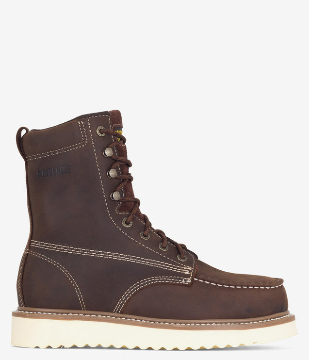 Wolverine Loader 8" Safety Toe Wedge Boot - Brown