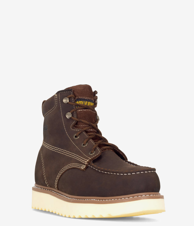 Wolverine Loader 6" Safety Toe Wedge Boot - Brown