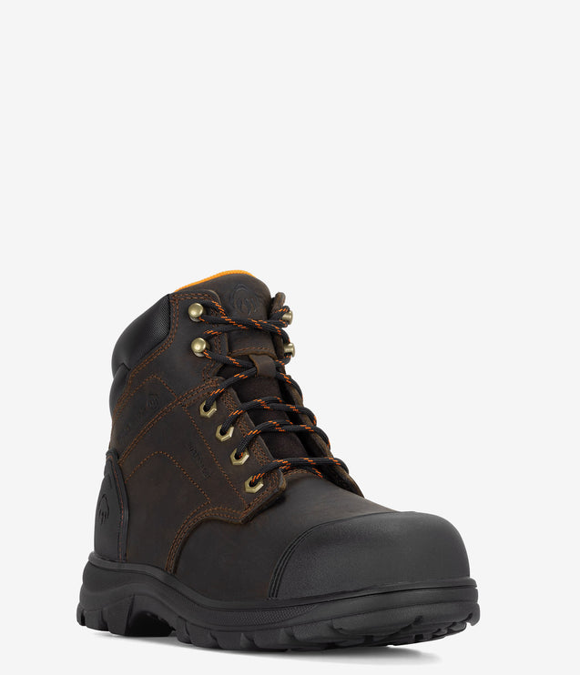 Wolverine Carlsbad Cap-Toe 6" Steel Toe Work Boot - Brown