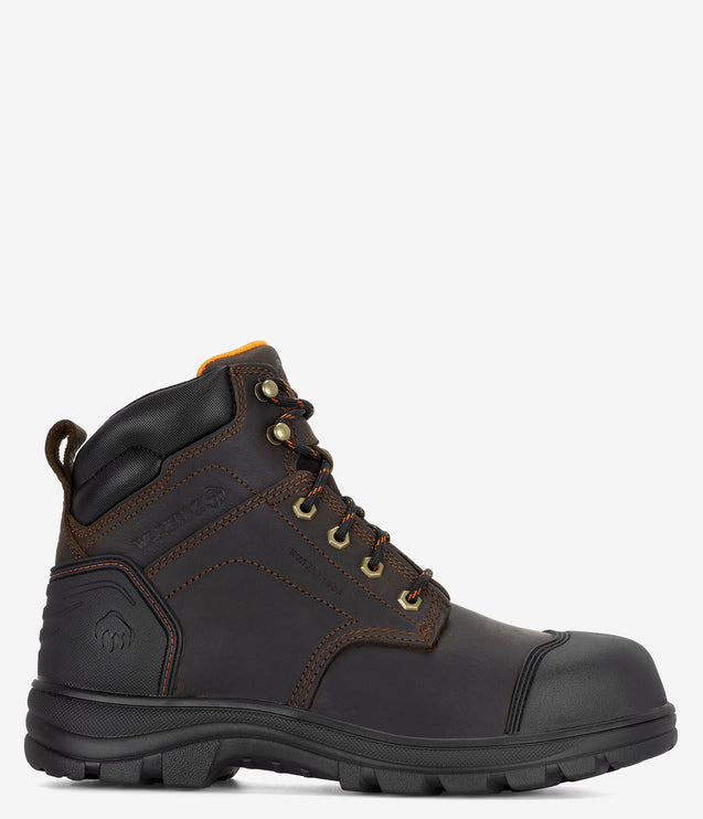 Wolverine Carlsbad Cap-Toe 6" Steel Toe Work Boot - Brown