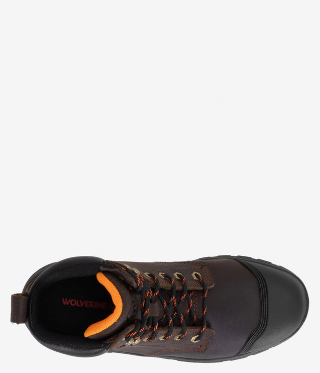 Wolverine Carlsbad Cap-Toe 6" Steel Toe Work Boot - Brown