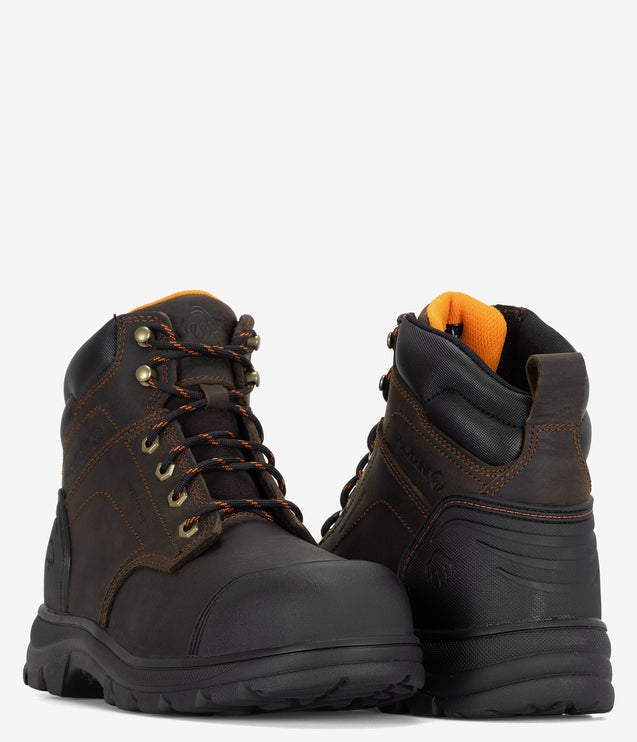 Wolverine Carlsbad Cap-Toe 6" Steel Toe Work Boot - Brown