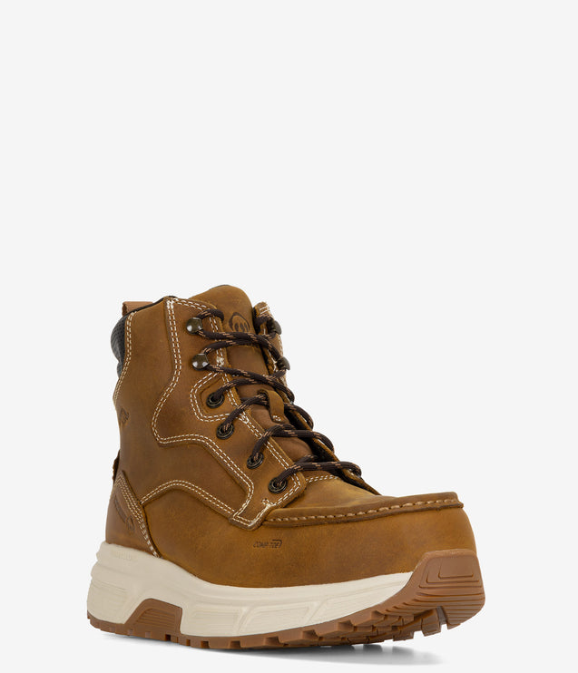 Wolverine Ride Performance Wedge 6" CarbonMax WP Work Boot - Cashew