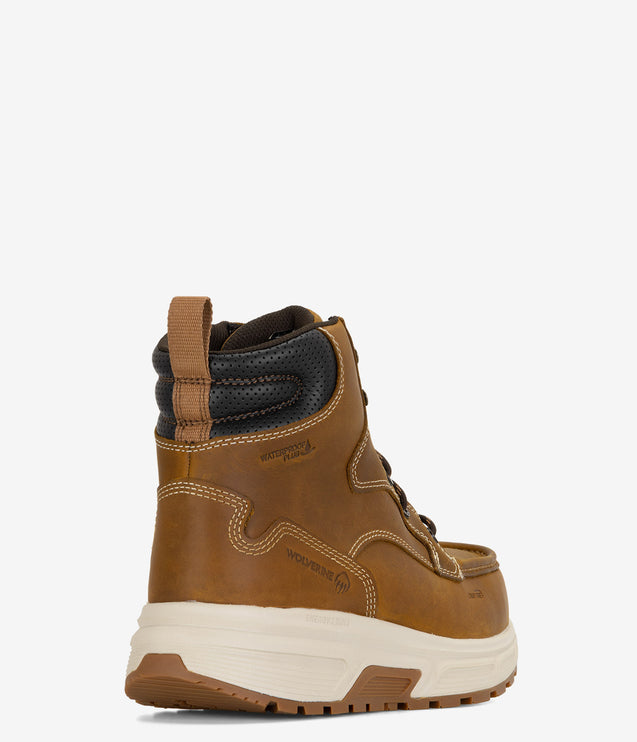 Wolverine Ride Performance Wedge 6" CarbonMax WP Work Boot - Cashew