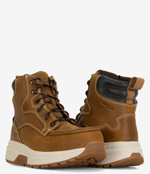 Wolverine Ride Performance Wedge 6" CarbonMax WP Work Boot - Cashew