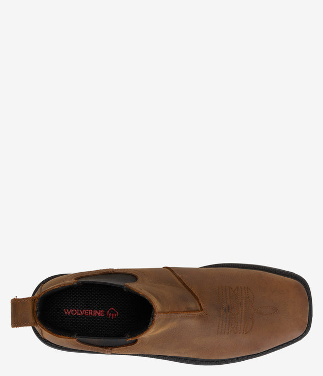 Wolverine Rancher Lever Chelsea Waterproof Work Boot - Brown