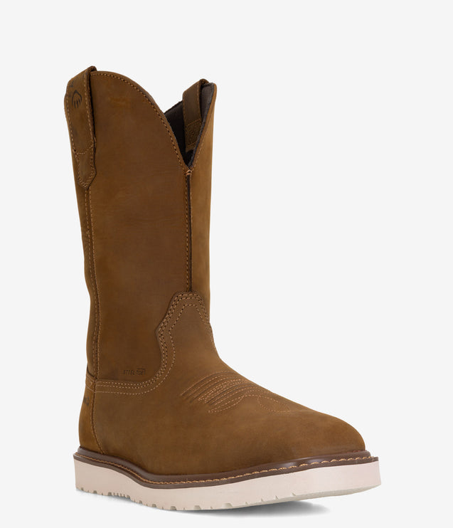 Wolverine Bronc Wedge Pull-On Steel Toe Work Wellington - Birch