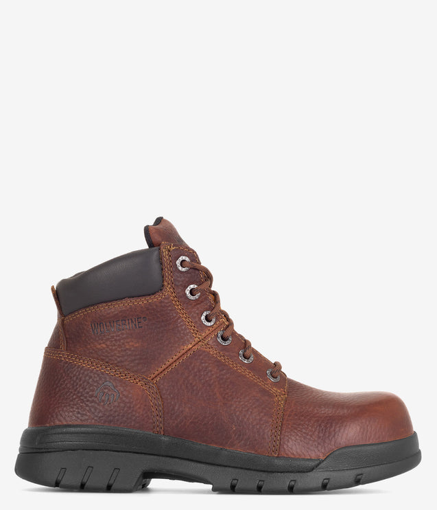 Wolverine Marquette Safety Toe 6" Work Boot - Walnut