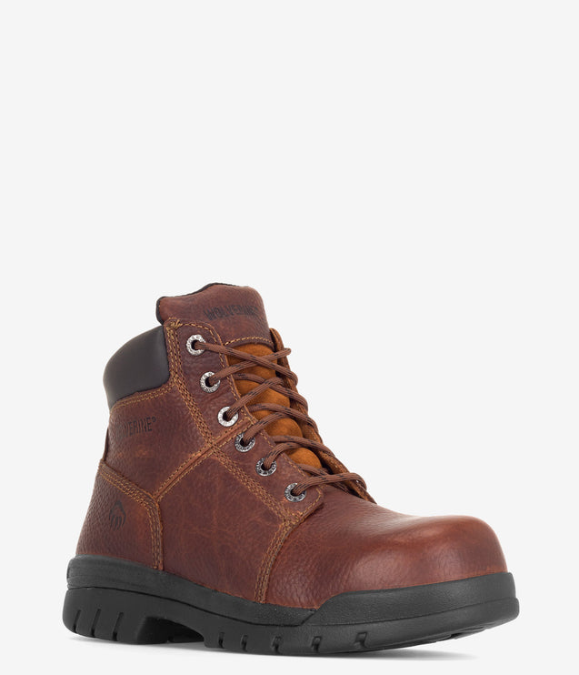 Wolverine Marquette Safety Toe 6" Work Boot - Walnut