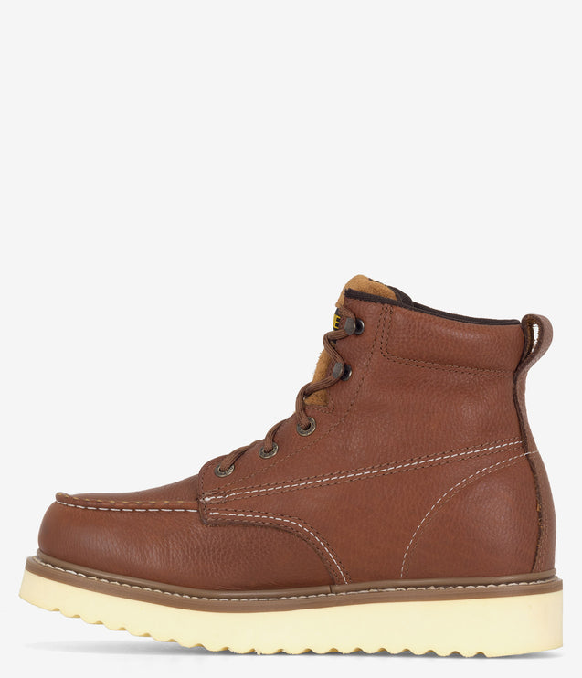 Wolverine Moc-Toe Steel Toe 6" Work Boot - Tan
