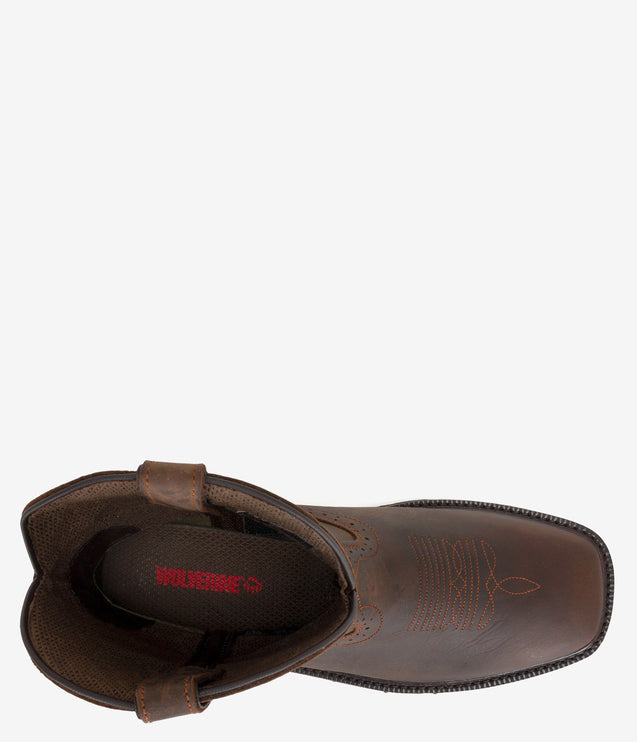 Wolverine Rancher Square Toe Wellington Boot - Brown