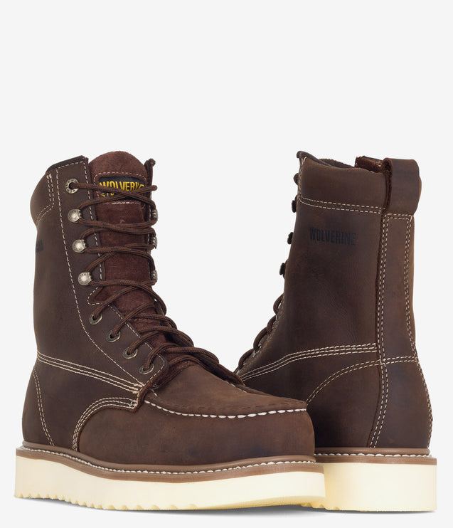Wolverine Loader 8" Soft Toe Wedge Boot - Brown