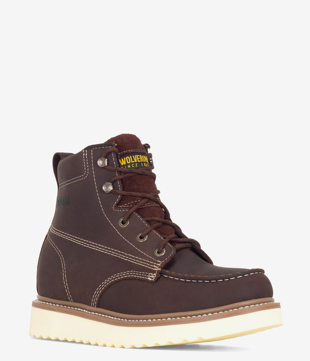 Wolverine Loader 6" Soft Toe Wedge Boot - Brown