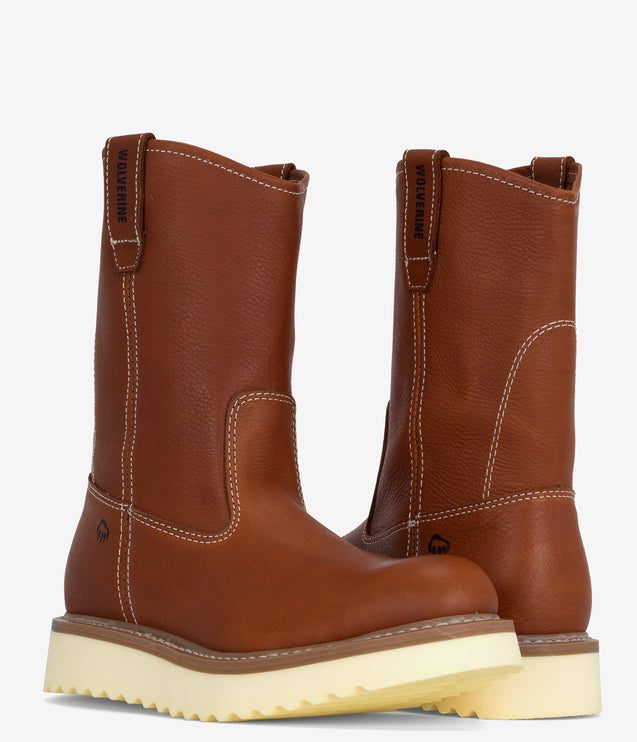 Wolverine 10" Wellington Pull-on Boot - Brown