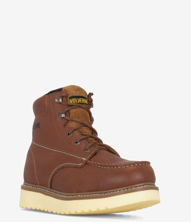Wolverine Moc-Toe 6" Wedge Work Boot - Tan