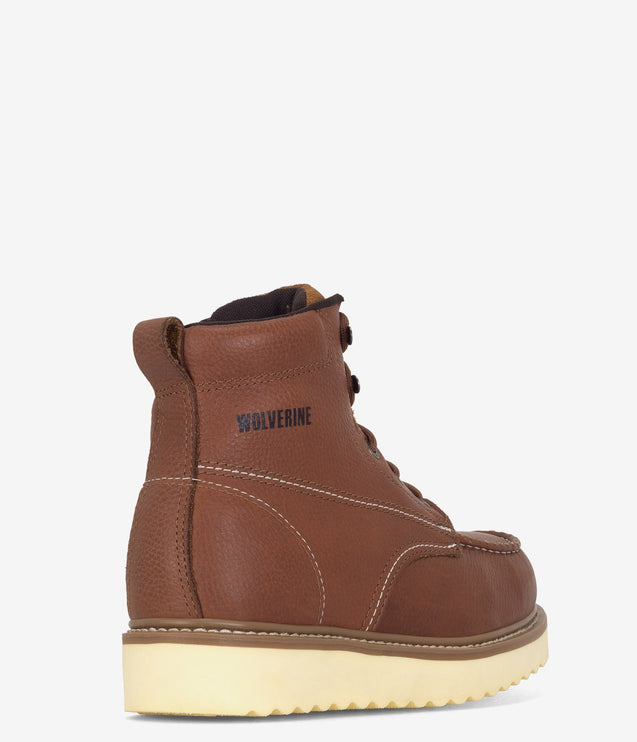 Wolverine Moc-Toe 6" Wedge Work Boot - Tan