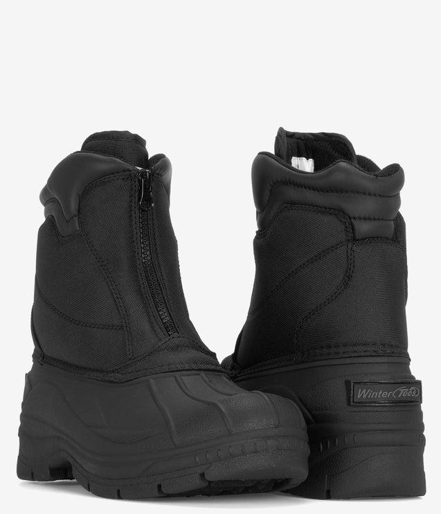 Winter Tecs Nylon Zipper Winter Boot - Black