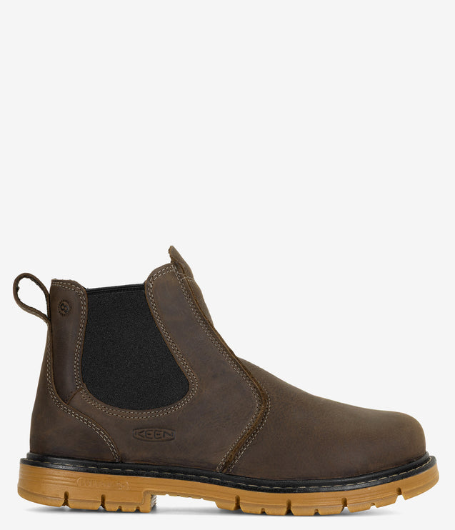 KEEN Utility San Jose Pull-On Aluminum Toe 90° Heel Boot - Cascade Brown