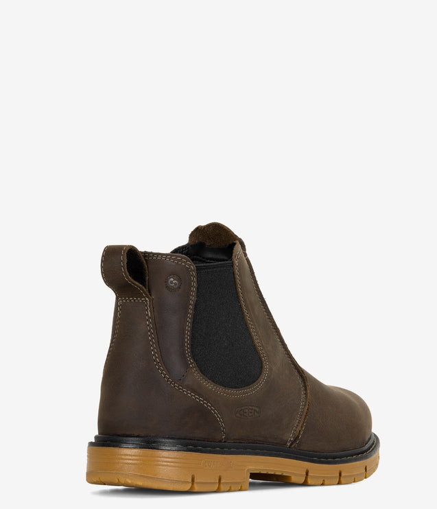 KEEN Utility San Jose Pull-On Aluminum Toe 90° Heel Boot - Cascade Brown