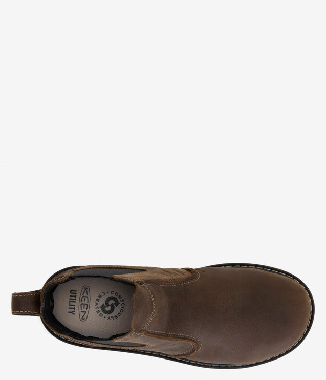 KEEN Utility San Jose Pull-On Aluminum Toe 90° Heel Boot - Cascade Brown