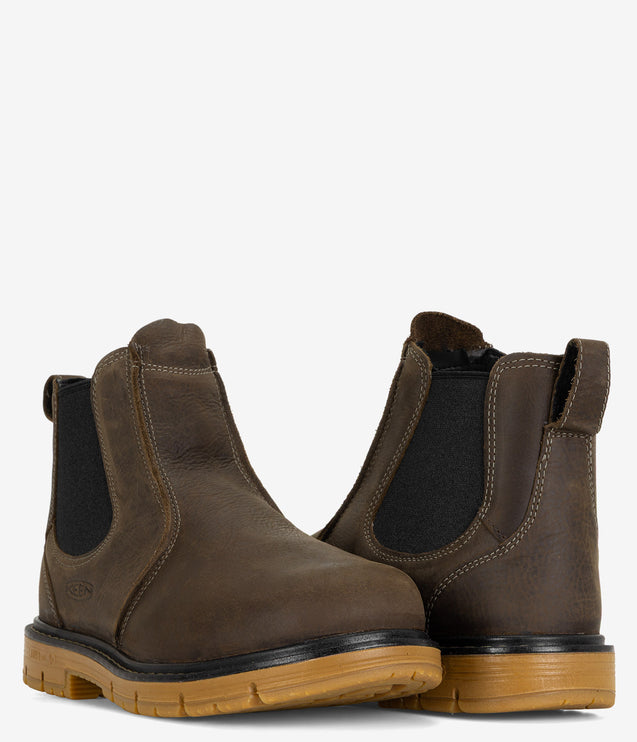 KEEN Utility San Jose Pull-On Aluminum Toe 90° Heel Boot - Cascade Brown