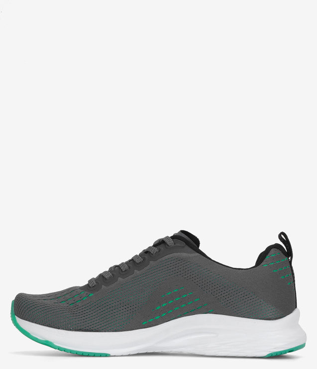 Pegada Sport Elev Knit Athletic Shoe - Grey/Green