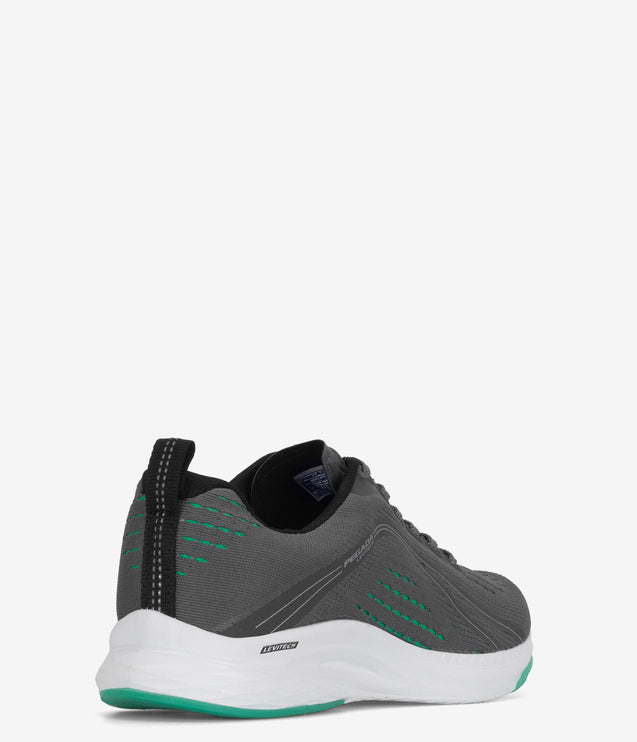 Pegada Sport Elev Knit Athletic Shoe - Grey/Green