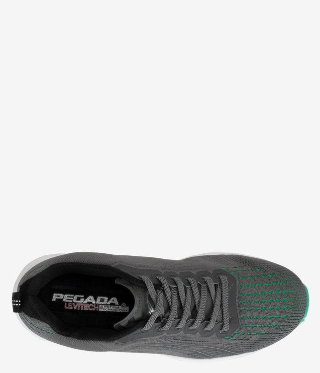 Pegada Sport Elev Knit Athletic Shoe - Grey/Green