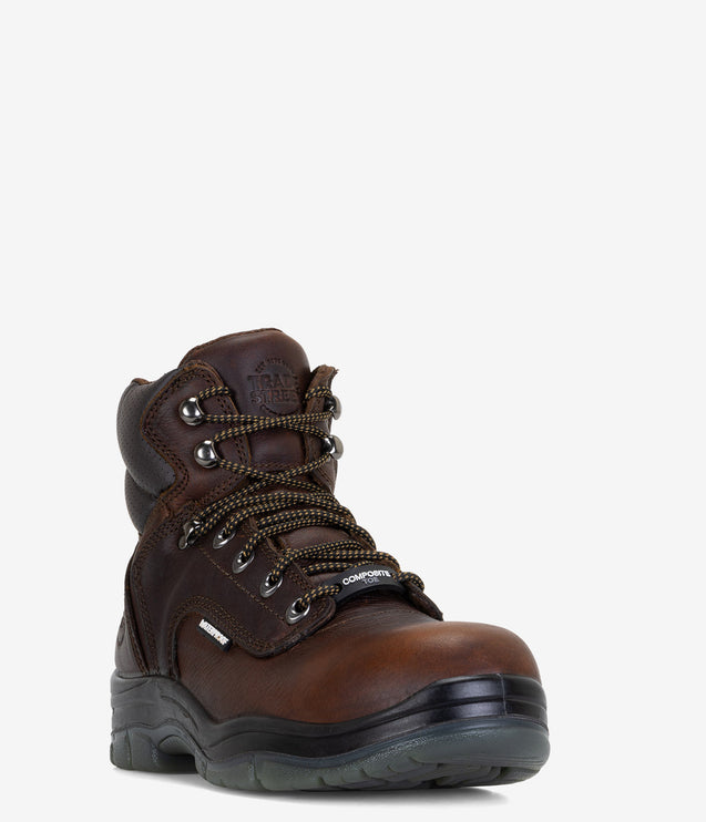 Trade Street Keystone 6" Composite Toe Waterproof Boot - Brown