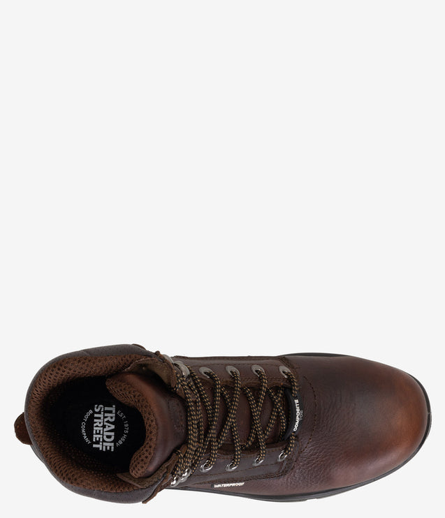 Trade Street Keystone 6" Composite Toe Waterproof Boot - Brown