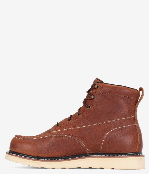 Trade Street Foundation Wedge Work Boot - Brown