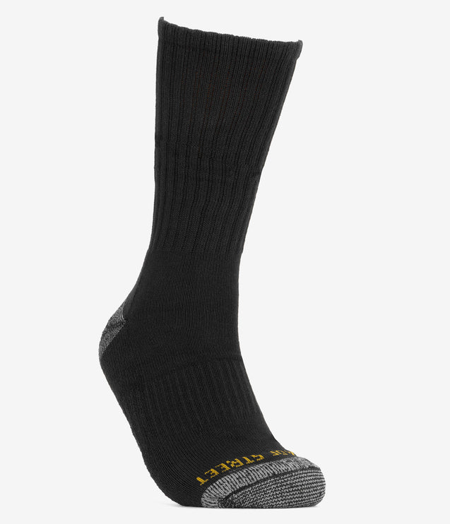 Trade Street 5 Pack Black Crew Socks - Black
