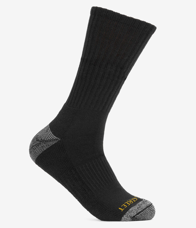Trade Street 5 Pack Black Crew Socks - Black