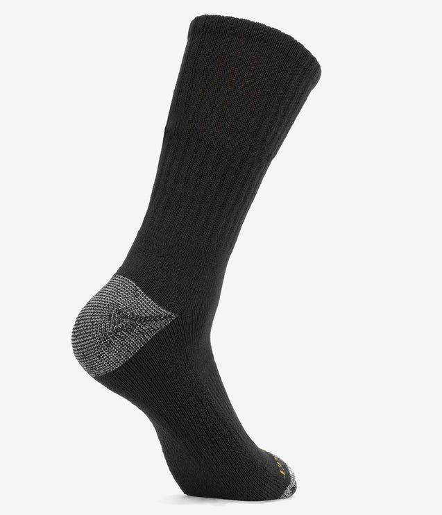 Trade Street 5 Pack Black Crew Socks - Black