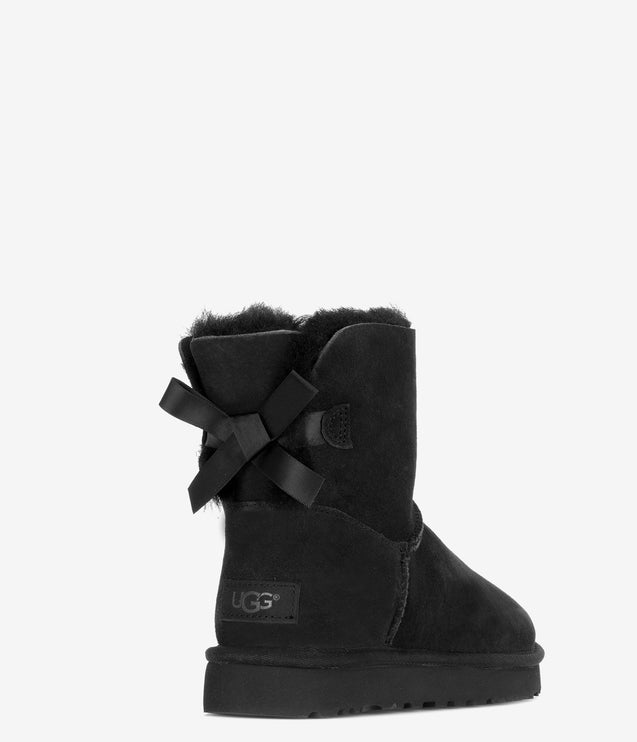 UGG Mini Bailey Bow II Sheepskin Boot - Black