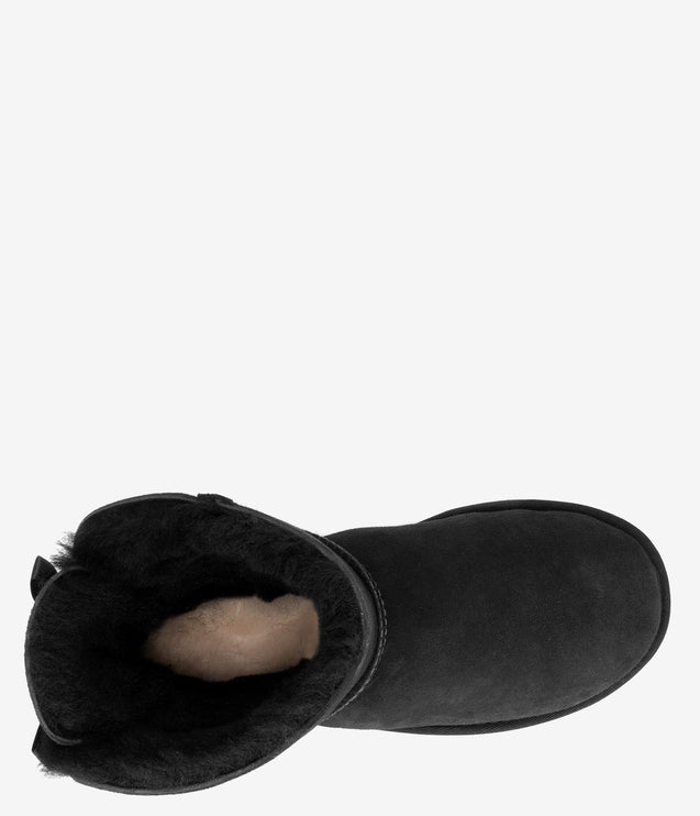 UGG Mini Bailey Bow II Sheepskin Boot - Black