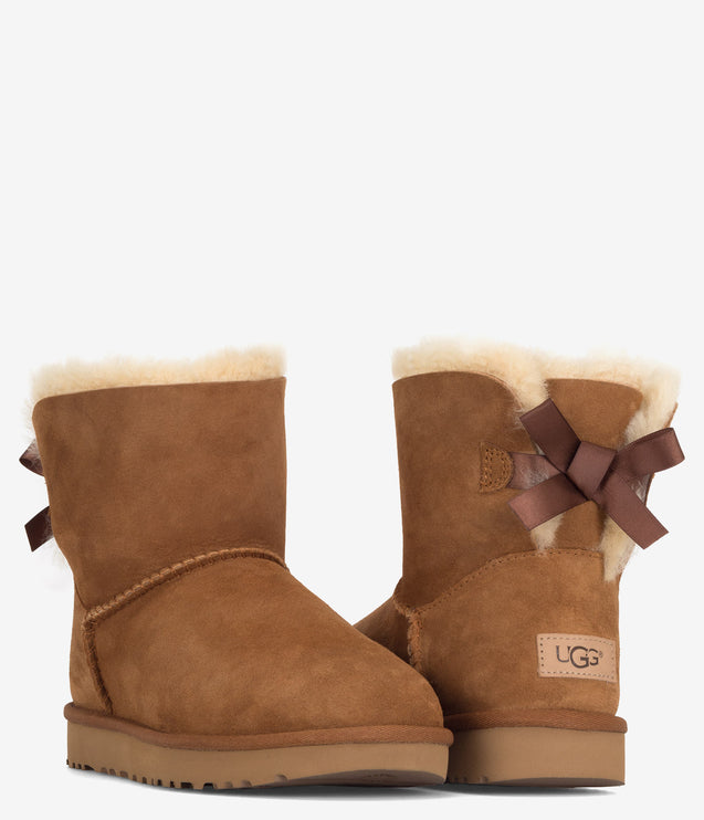 UGG Mini Bailey Bow II Sheepskin Boot - Chestnut