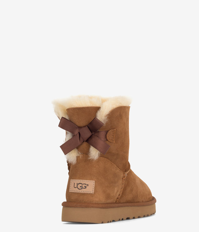 UGG Mini Bailey Bow II Sheepskin Boot - Chestnut