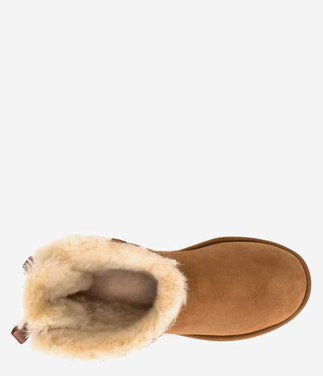 UGG Mini Bailey Bow II Sheepskin Boot - Chestnut