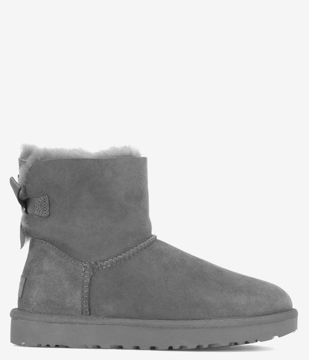 UGG Mini Bailey Bow II Sheepskin Boot - Grey