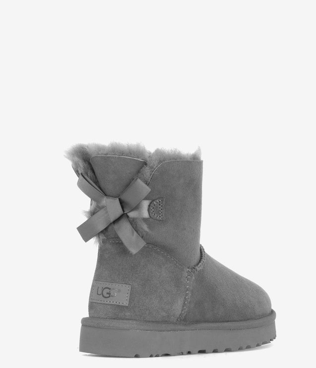 UGG Mini Bailey Bow II Sheepskin Boot - Grey