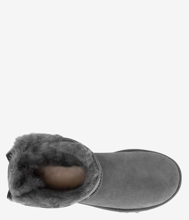 UGG Mini Bailey Bow II Sheepskin Boot - Grey