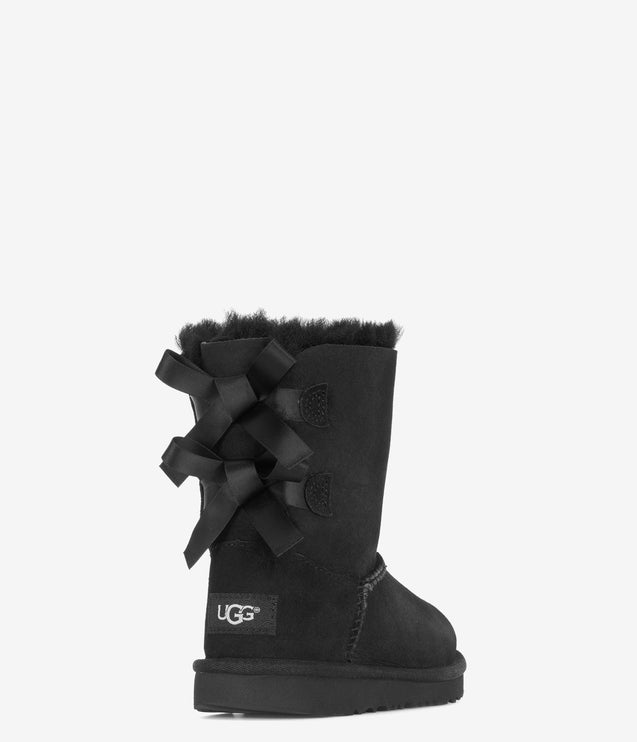UGG Kids Bailey Bow II Sheepskin Boot - Black