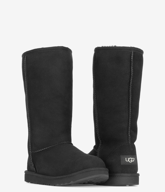 UGG Kids Classic II Tall Sheepskin Boot - Black